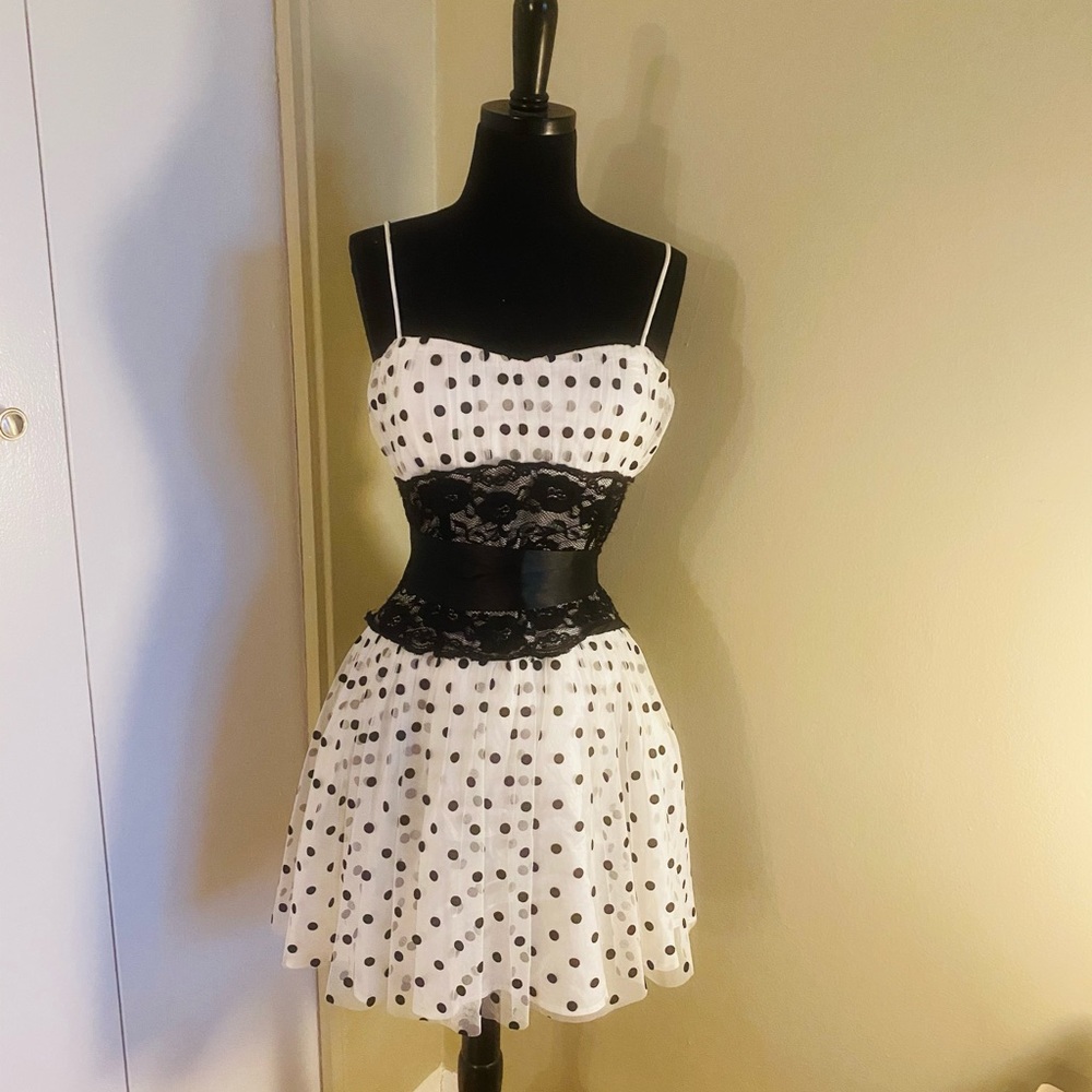 Lace and Polka Dot Dress